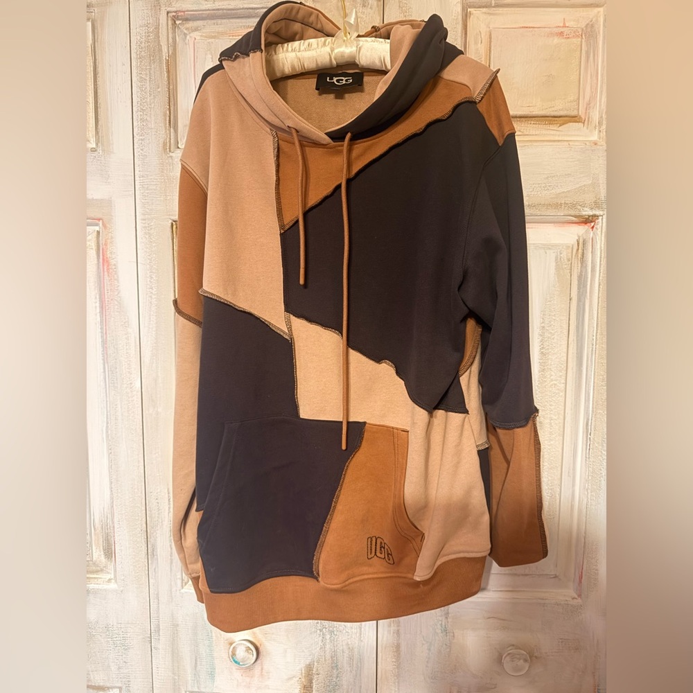 UGG Men's Colorblock Hoodie - Black, Brown, and Tan